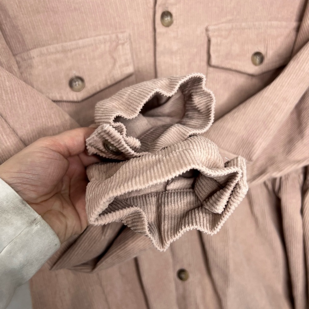 Jinzhao Corduroy Babydoll Style Buttondown - Picture 3 of 10